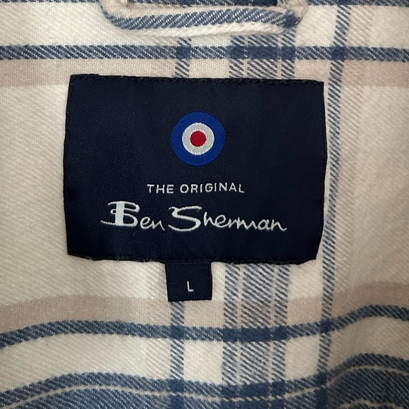 Ben Sherman Men’s Size L Long Sleeve Heavy Flannel Button Down Plaid Shirt - Picture 3 of 15